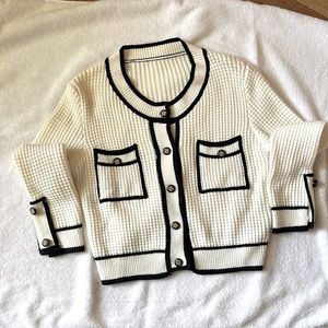 Black and white sweater